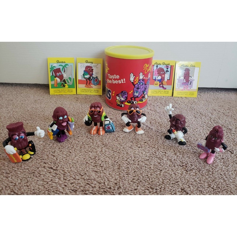 80s Can & Lot Of 6 Figures The California Raising With 4 Limited Edition Cards